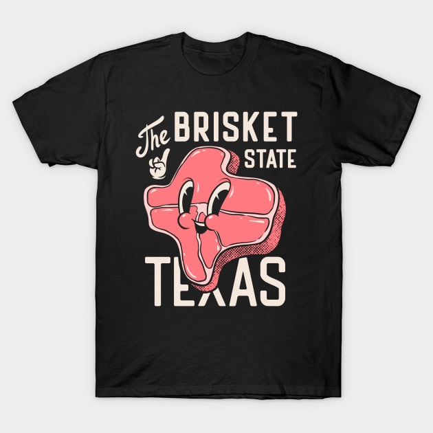 Texas the Brisket State (Black) | Texas Pitmaster BBQ Beef Barbecue Dads Backyard Premium Quality BBQ | Backyard Pool Party BBQ | Summer T-Shirt by anycolordesigns